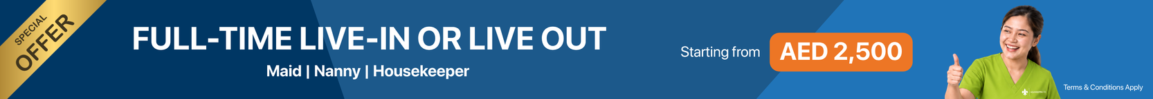 Full Time Live-In or Live-Out promotion